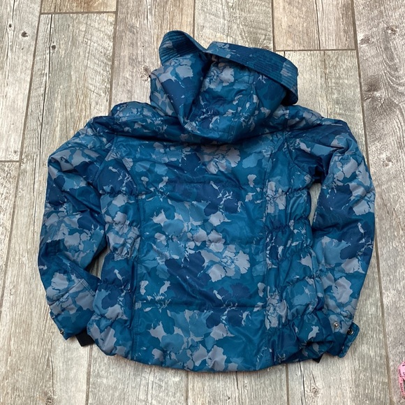 Obermeyer Leighton Insulated Jacket Teal Blue/Gray Floral 10 - Picture 12 of 12